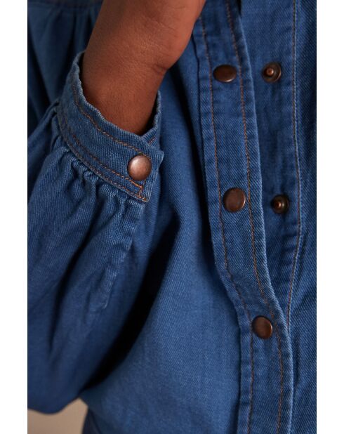 Chemisier Cleo Ch denim delave clair