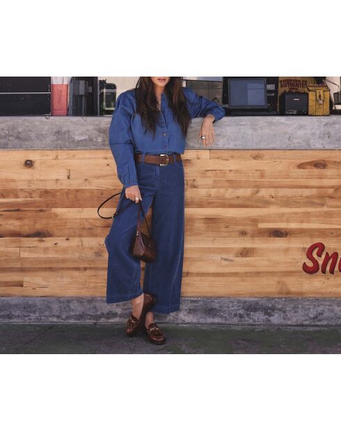 Chemisier Cleo Ch denim delave clair