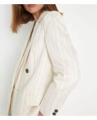 Crèmekleurig gestreept pak Florine B