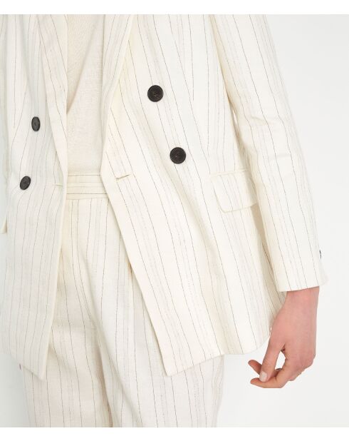 Crèmekleurig gestreept pak Florine B