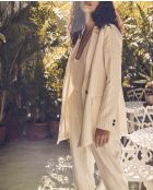 Crèmekleurig gestreept pak Florine B