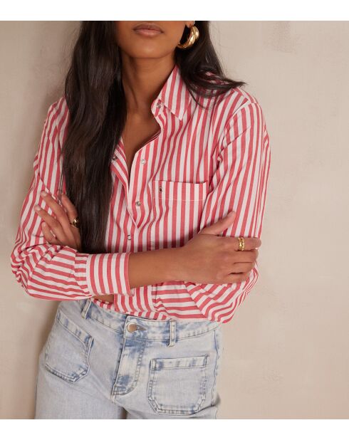 Chemisier Samy Ch rayure rouge