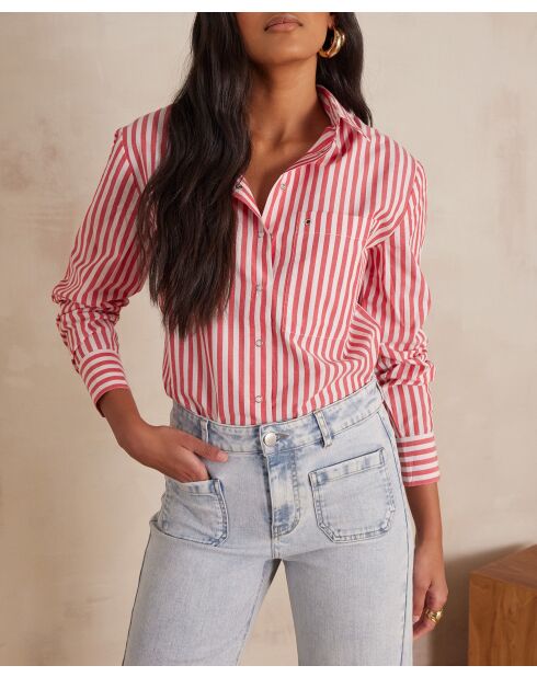Chemisier Samy Ch rayure rouge