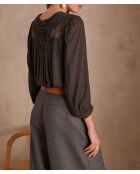 Blusa bordada caqui Taylor Bl