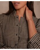 Blusa negra a cuadros Bella Ch