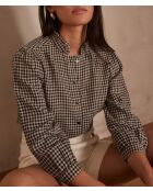 Blusa negra a cuadros Bella Ch