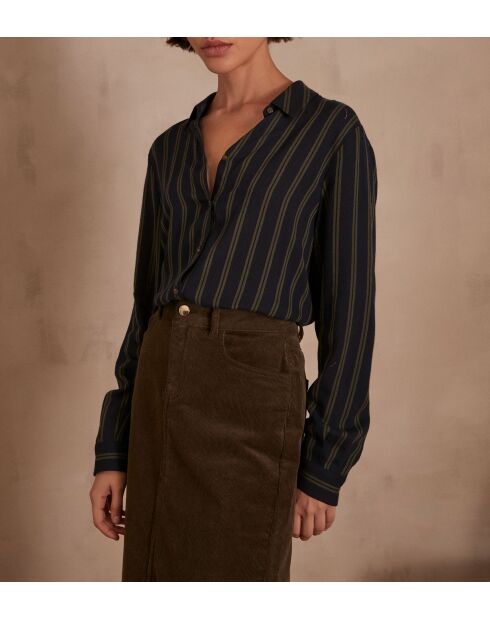 Chemisier Betsy Ch rayure kaki