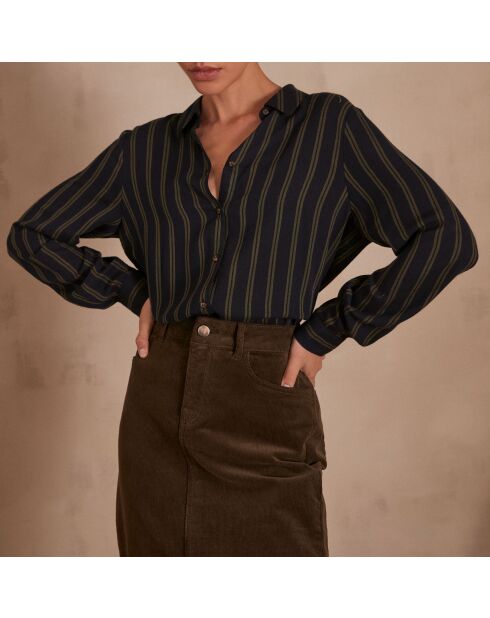 Chemisier Betsy Ch rayure kaki