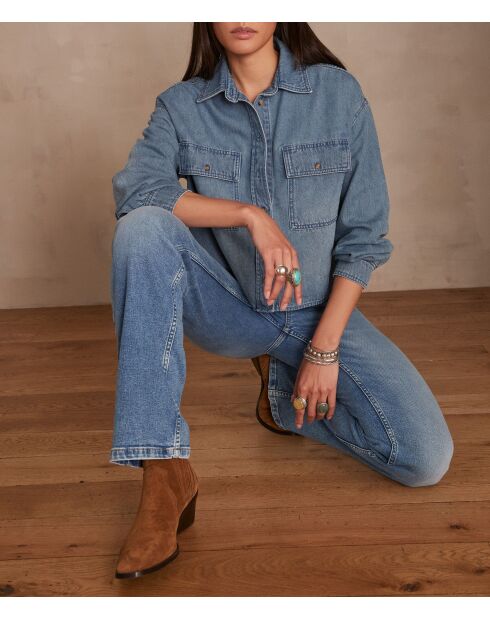 Clara Ch leicht gewaschenes Jeanshemd