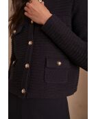 Marineblauwe jas Lily