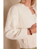 Pamina B geborduurde crèmekleurige jas