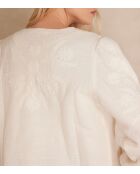 Pamina B geborduurde crèmekleurige jas