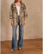 Geborduurd jasje met bladeren Nouria B