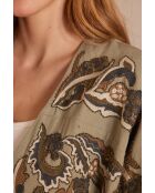 Geborduurd jasje met bladeren Nouria B