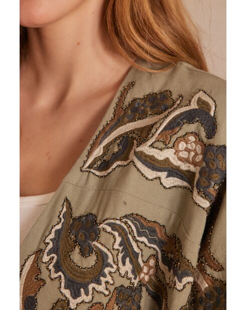 Geborduurd jasje met bladeren Nouria B