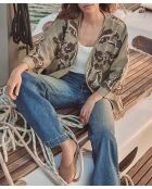 Geborduurd jasje met bladeren Nouria B