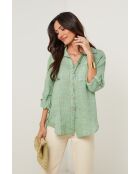 Chemise Énora 100% Lin verte