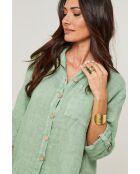 Chemise Énora 100% Lin verte