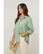 Chemise Énora 100% Lin verte