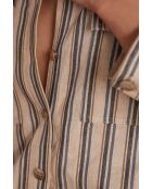 Chemisier Clara Ch rayures creme