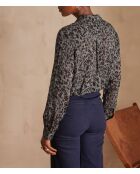 Carla Chi Imp Bevskin Bluse Medium Chine