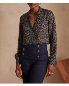 Carla Chi Imp Bevskin Bluse Medium Chine