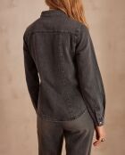 Chemisier Bloum Ch denim gris chine moyen