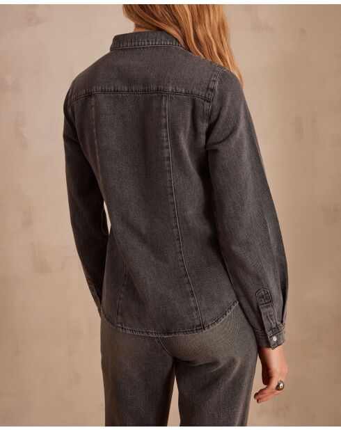 Chemisier Bloum Ch denim gris chine moyen