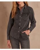 Chemisier Bloum Ch denim gris chine moyen