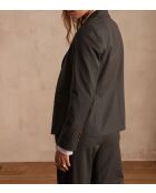 Traje Simone B de rayas antracitas