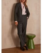 Traje Simone B de rayas antracitas