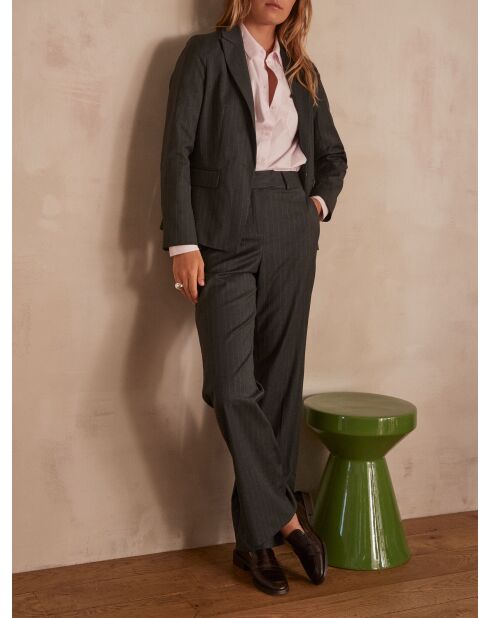 Abito Simone B a righe antracite