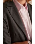 Traje Simone B de rayas antracitas