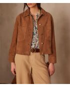 Blouson Carla Cuir Vel miel