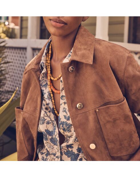 Blouson Carla Cuir Vel miel