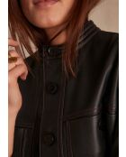 Blouson en cuir Nikita Bl noir