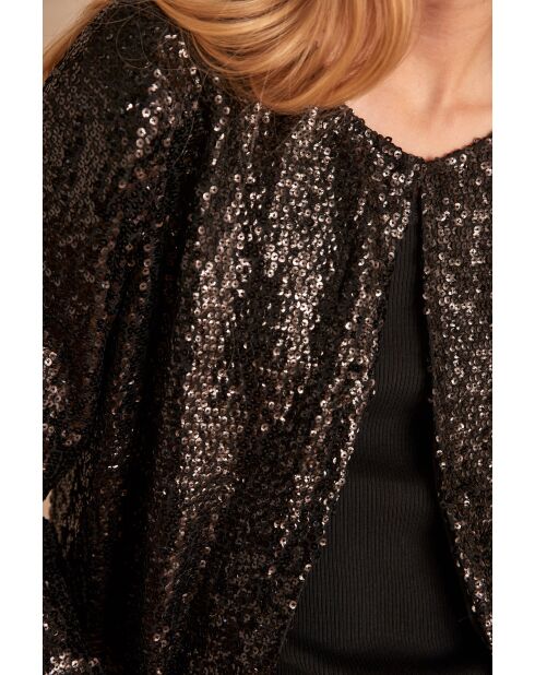 Bright B zwart glitterjack