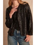 Bright B zwart glitterjack