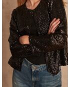 Bright B zwart glitterjack