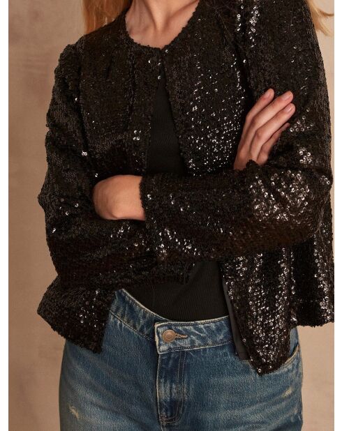 Bright B zwart glitterjack