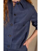 Castille B effen blauwe jas