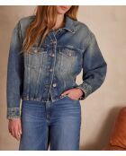 Blouson Clem Bl denim délavé clair