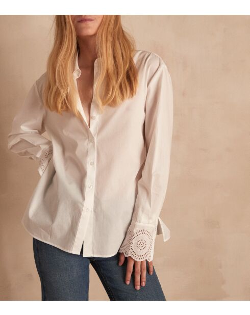 Trinity CH schlichte weiße Bluse