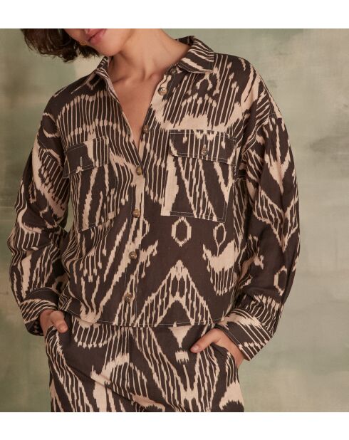 Clara Ch Imp Ethnische Schokoladenbluse