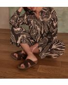 Clara Ch Imp blouse met etnische chocolade