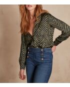 Chemisier Carla Ch imp coeur feuille