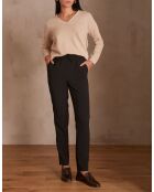 Ferdinand P Crepe schwarze Hose