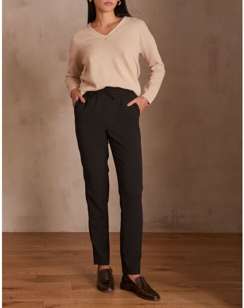 Ferdinand P Crepe schwarze Hose