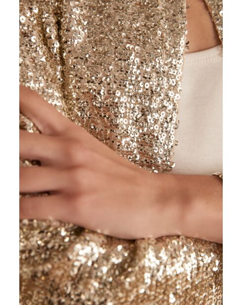 Bright B crèmekleurige glitterjas