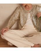 Bright B crèmekleurige glitterjas